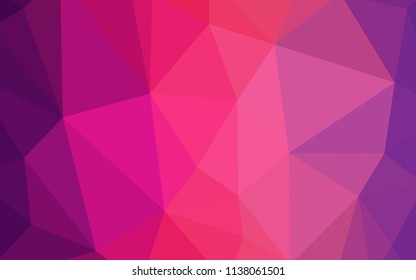 Light Purple, Pink vector shining triangular backdrop. Colorful illustration in abstract style with triangles. Brand new design for your business.