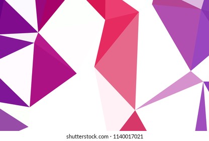 Light Purple, Pink vector shining triangular cover. Polygonal abstract illustration with gradient. Template for cell phone's backgrounds.