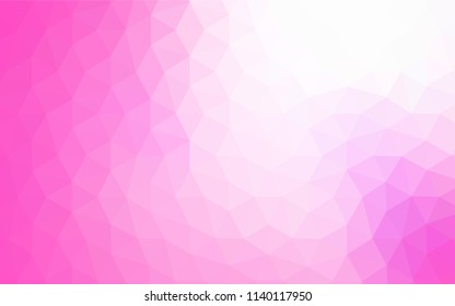Light Purple, Pink vector shining triangular backdrop. A sample with polygonal shapes. Pattern for a brand book's backdrop.