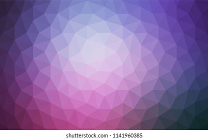 Light Purple, Pink vector shining triangular backdrop. Geometric illustration in Origami style with gradient.  Triangular pattern for your design.