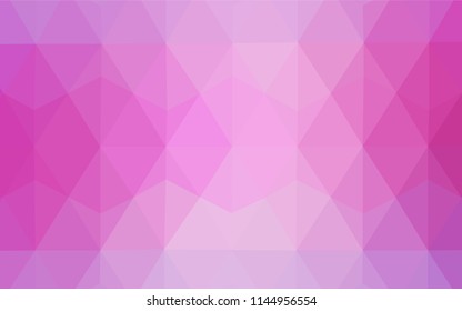 Light Purple, Pink vector shining triangular layout. A completely new color illustration in a polygonal style. Brand new design for your business.