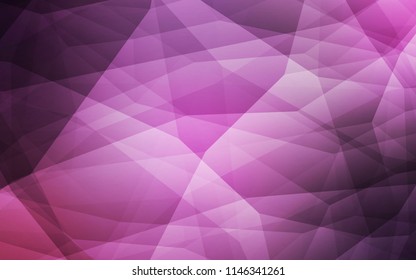 Light Purple, Pink vector shining triangular backdrop. Colorful illustration in polygonal style with gradient. New template for your brand book.