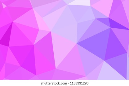 Light Purple, Pink vector shining triangular backdrop. Colorful abstract illustration with triangles. A completely new design for your leaflet.