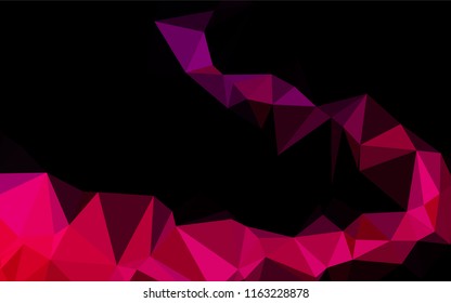 Light Purple, Pink vector shining hexagonal template. Creative geometric illustration in Origami style with gradient. A new texture for your design.