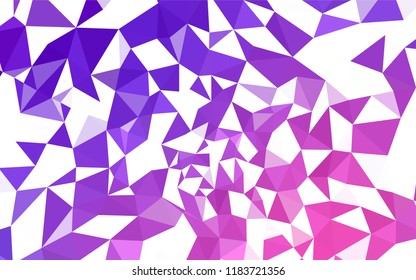 Light Purple, Pink vector shining triangular layout. Shining colorful illustration with triangles. New template for your brand book.