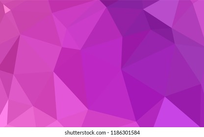 Light Purple, Pink vector shining triangular cover. Colorful illustration in polygonal style with gradient. Template for cell phone's backgrounds.