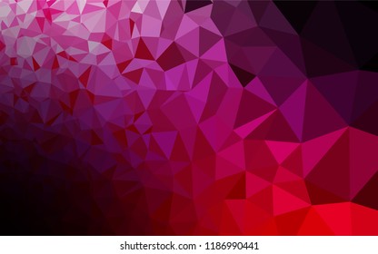 Light Purple, Pink vector shining hexagonal template. Creative geometric illustration in Origami style with gradient. The polygonal design can be used for your web site.