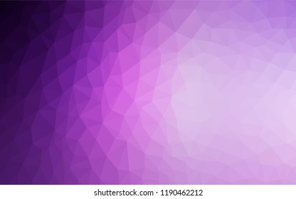 Light Purple, Pink vector shining triangular cover. Creative geometric illustration in Origami style with gradient. Triangular pattern for your design.