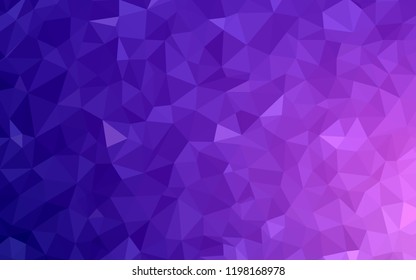 Light Purple, Pink vector shining triangular backdrop. Creative geometric illustration in Origami style with gradient. Polygonal design for your web site.