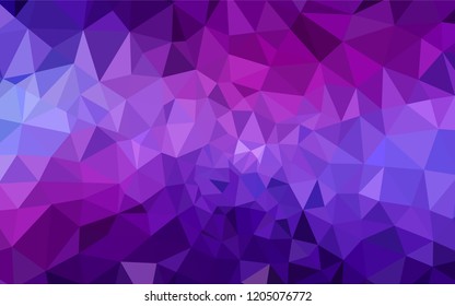 Light Purple, Pink vector shining triangular backdrop. Colorful illustration in abstract style with triangles. Textured pattern for your backgrounds.