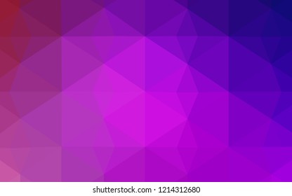Light Purple, Pink vector shining triangular layout. Geometric illustration in Origami style with gradient.  Polygonal design for your web site.