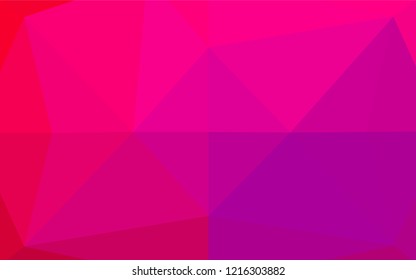 Light Purple, Pink vector shining hexagonal background. Colorful illustration in abstract style with gradient. The textured pattern can be used for background.