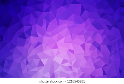 Light Purple, Pink vector shining triangular backdrop. Elegant bright polygonal illustration with gradient. A completely new design for your leaflet.