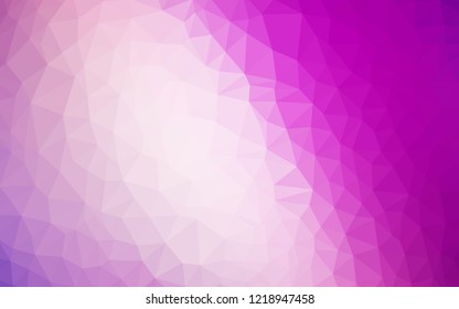 Light Purple, Pink vector shining triangular backdrop. Shining colorful illustration with triangles. Brand new style for your business design.