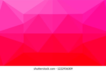 Light Purple, Pink vector shining hexagonal template. Geometric illustration in Origami style with gradient.  The elegant pattern can be used as part of a brand book.