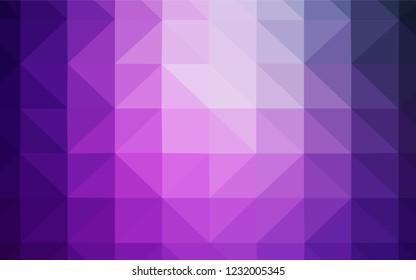 Light Purple, Pink vector shining triangular layout. Shining colorful illustration with triangles. Completely new template for your banner.