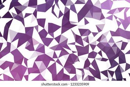 Light Purple, Pink vector shining triangular backdrop. A sample with polygonal shapes. Brand new design for your business.