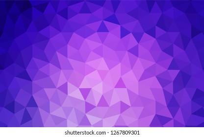 Light Purple, Pink vector shining triangular backdrop. Geometric illustration in Origami style with gradient.  Template for cell phone's backgrounds.