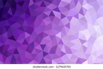 Light Purple, Pink vector shining triangular layout. Colorful illustration in polygonal style with gradient. A completely new design for your leaflet.