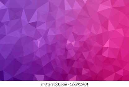 Light Purple, Pink vector shining triangular layout. Triangular geometric sample with gradient.  Brand new style for your business design.