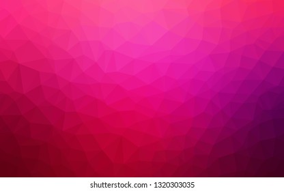 Light Purple, Pink vector shining triangular background. Colorful abstract illustration with triangles. Brand new style for your business design.