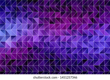 Light Purple, Pink vector shining triangular layout. Colorful illustration in polygonal style with gradient. Completely new template for your banner.