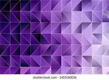 Light Purple, Pink vector shining triangular layout. Colorful illustration in polygonal style with gradient. Pattern for a brand book's backdrop.