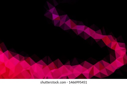 Light Purple, Pink vector shining triangular template. Colorful illustration in abstract style with gradient. Triangular pattern for your business design.