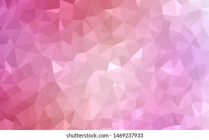Light Purple, Pink vector shining triangular layout. Colorful abstract illustration with triangles. Textured pattern for your backgrounds.