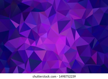 Light Purple, Pink vector shining triangular background. Colorful illustration in polygonal style with gradient. Template for cell phone's backgrounds.
