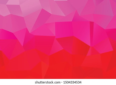 Light Purple, Pink vector shining triangular pattern. Geometric illustration in Origami style with gradient. Brand new style for your business design.