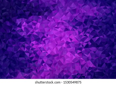 Light Purple, Pink vector shining triangular layout. A sample with polygonal shapes. Brand new design for your business.