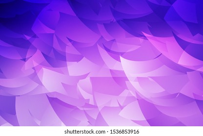 Light Purple, Pink vector shining triangular layout. Creative illustration in halftone style with triangles. Pattern for a brand book's backdrop.