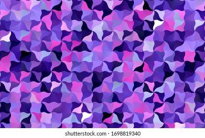 Claro Púrpura, Pink vectorial brillante patrón arrancado. Ilustración creativa en estilo con arco de medio tono con degradado. El diseño elegante se puede utilizar como parte de un libro de marca.