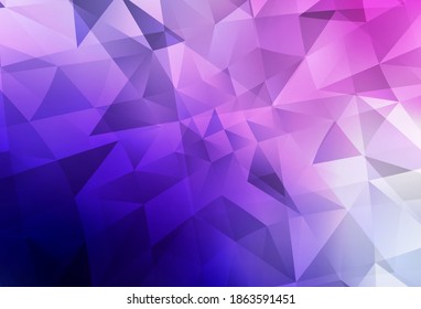Hellviolett, rosafarbene Vektorgrafik, dreieckiges Layout. Moderne abstrakte Illustration mit Dreiecken. Eine neue Struktur für Ihre Website.