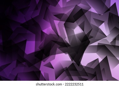 Púrpura claro, vector rosado brillante de diseño triangular. Ilustración geométrica en estilo Origami con gradiente.  Nuevo diseño para su negocio.