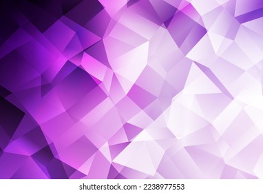 Light Purple, Pink vector shining triangular background. Glitter abstract illustration with an elegant triangles. Polygonal design for your web site.