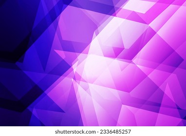 Púrpura claro, vector rosa brillante fondo triangular. Ilustración creativa de estilo medio-tono con triángulos. Nuevo estilo para su diseño de negocio.