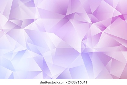 Light Purple, Pink vector shining triangular background. A completely new color illustration in a polygonal style. A new texture for your web site.