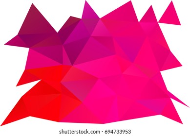 Light Purple, Pink vector shining triangular pattern. Creative illustration in halftone style with gradient. Brand-new design for your business.