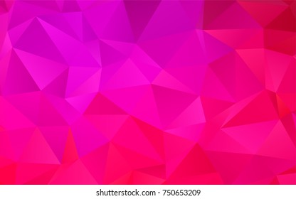 Light Purple, Pink vector shining triangular template. Modern geometrical abstract illustration with gradient. A completely new design for your business.