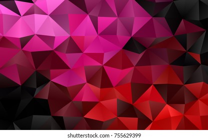 Light Purple, Pink vector shining triangular background. Triangular geometric sample with gradient.  The elegant pattern can be used as part of a brand book.