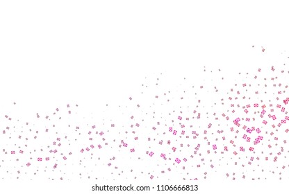 Light Purple, Pink vector of small triangles on white background. Illustration of abstract texture of triangles. Pattern design for banner, poster, cover.