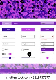 Light Purple, Pink vector style guide with circles. Modern Style guide with colorful gradient circles in its header. This sample is for your landing page.