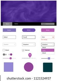 Light Purple, Pink vector style guide with sky stars. Modern Style guide with colorful gradient sky in its header. This sample is for your website.
