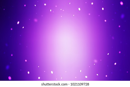 Light Purple, Pink vector template with ice snowflakes. Glitter abstract illustration with crystals of ice. The pattern can be used for new year ad, booklets.