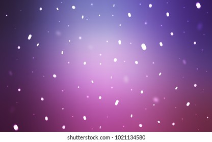 Light Purple, Pink vector template with ice snowflakes. Glitter abstract illustration with crystals of ice. The pattern can be used for year new  websites.
