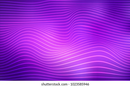 Light Purple, Pink vector template with abstract lines. Creative illustration in halftone arched style with gradient. Brand-new design for your ads, poster, banner.