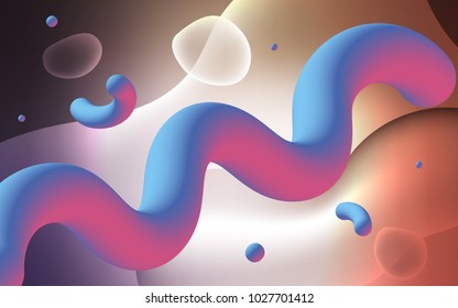 Light Purple, Pink vector template with bent lines. Modern gradient abstract illustration with bandy lines. The elegant pattern for brand book.