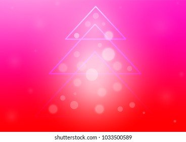 Light Purple, Pink vector template with a new year tree. Glitter abstract illustration with christmas tree. The template can be used as a new year background.